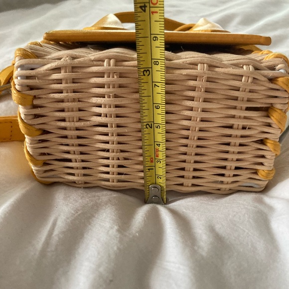 Mini Straw Crossbody Purse Yellow - Picture 11 of 11